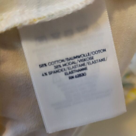 $70 NEW LEMON PRINT 2X STRETCH YELLOW MIDI DRESS LIFE GIVES YOU LEMONS NWT - Picture 7 of 9